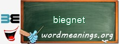 WordMeaning blackboard for biegnet